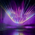 Wassershow mit Laser
